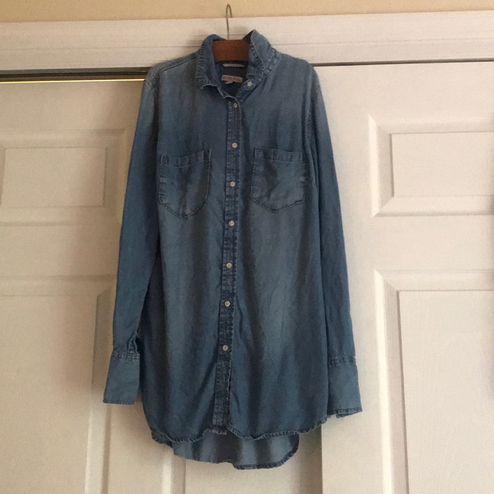 Jean button down shirt